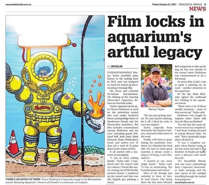 The Making of THE AMAZING MEREWETHER AQUARIUM FILM - WATCH IT NOW, link in bio.. #merewetherbeach #merewetheraquarium #merewetheraquariumtunnel #merewethersurfhouse #thebeachesmerewether #timelapse #streetart #documentary #artfilm